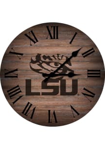 LSU Tigers Rustic 16in Wall Clock