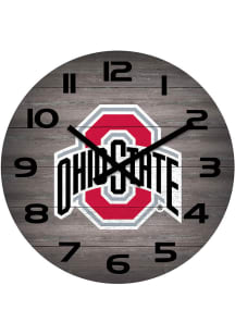 Ohio State Buckeyes Weathered 16in Wall Clock