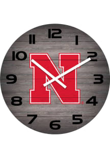 Nebraska Cornhuskers Weathered 16in Wall Clock