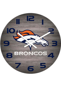 Denver Broncos Weathered 16in Wall Clock