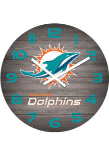 Miami Dolphins Weathered 16in Wall Clock