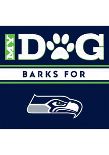 Imperial Seattle Seahawks My Dog Barks Wood Sign