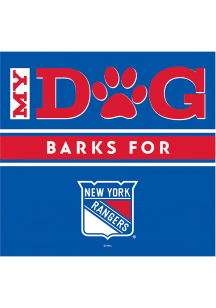 Imperial New York Rangers My Dog Barks Wood Sign