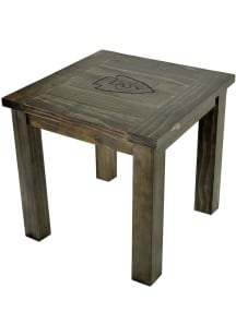 Imperial Kansas City Chiefs Reclaimed Red End Table