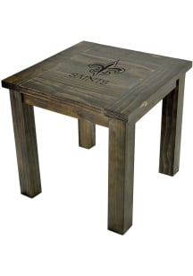 Imperial New Orleans Saints Reclaimed Black End Table