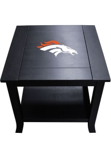 Imperial Denver Broncos Full Color Logo Black End Table