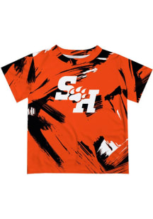 Vive La Fete Sam Houston State Bearkats Youth Orange Paint Brush Short Sleeve T-Shirt