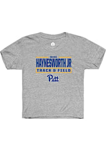 Mark  Jr Haynesworth Pitt Panthers Youth Grey NIL Stacked Box Player Tee