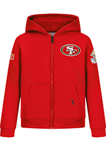 Pro Standard San Francisco 49ers Youth Red Classic Chenille Long Sleeve Full Zip Jacket