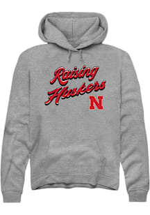 Summit Sportswear Nebraska Cornhuskers Mens Graphite RAISING MASCOTS Long Sleeve Hoodie
