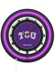 TCU Horned Frogs 19in Neon Wall Clock
