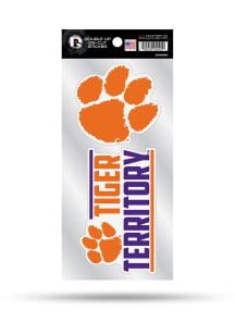 Clemson Tigers Double Die Cut Auto Decal - Orange