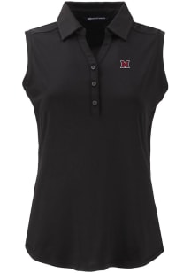 Cutter and Buck Miami RedHawks Womens Black Forge Eco Polo Shirt
