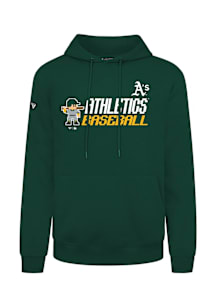 Levelwear Oakland Athletics Mens Green Podium 8-Bit Baseball Long Sleeve Hoodie