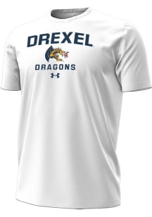 Drexel Dragons White Under Armour Mascot Performance Short Sleeve T Shirt