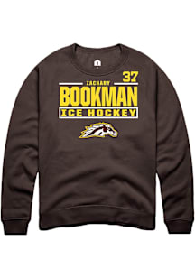 Zachary Bookman Western Michigan Broncos Mens Brown NIL Stacked Box Player Crew