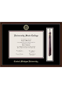 Central Michigan Chippewas Delta Tassel Diploma Frame - Brown