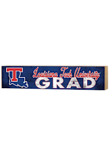 KH Sports Fan Louisiana Tech Bulldogs Grad graduation graphic Sign - Blue