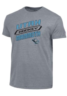 Champion Utah Hockey Club Grey Diagonal Tri-Blend Short Sleeve Fashion T Shirt