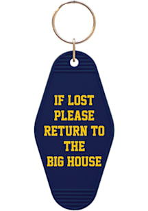 Michigan Wolverines Motel Keychain - Navy Blue