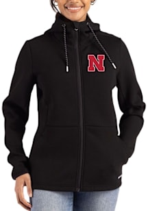 Cutter and Buck Nebraska Cornhuskers Womens Black Epic Comfort Full Zip Light Weight Jacket