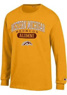 Mens Western Michigan Broncos Gold Champion Pill Alumni Jersey Tee