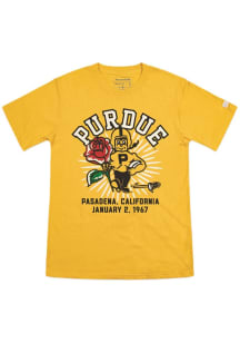 Purdue Boilermakers Gold Homefield 1967 Rose Bowl Short Sleeve Fashion T Shirt