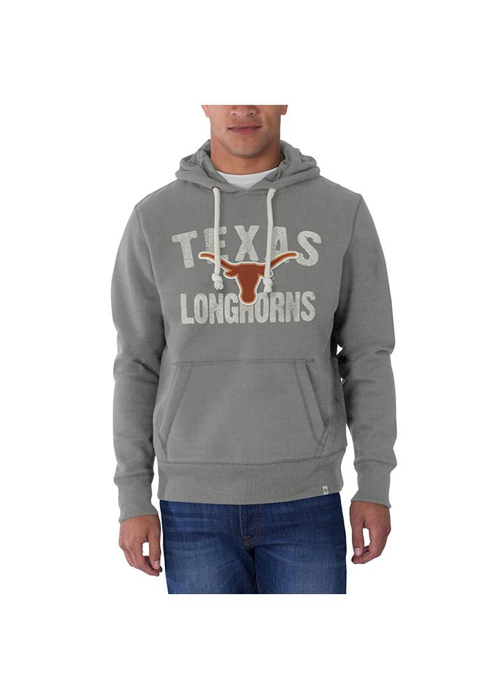 47 Texas Longhorns Mens Grey Cross Check Fashion Hood