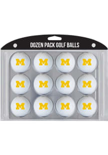 White Michigan Wolverines Dozen Pack Golf Balls