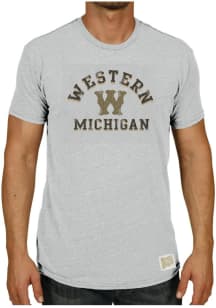Original Retro Brand Western Michigan Broncos Grey #1 Short Sleeve Fashion T Shirt