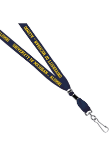 Navy Blue Jardine Michigan Wolverines 3/8 Alumni Sublimated Lanyard