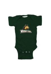 Wright State Raiders Baby Green Logo Short Sleeve One Piece