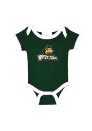 Wright State Raiders Baby Green Ringer Short Sleeve One Piece