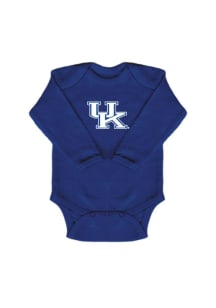 Kentucky Wildcats Baby Blue Logo Long Sleeve One Piece