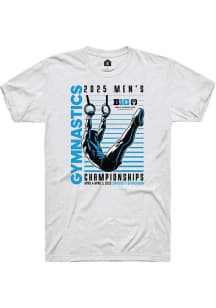 Big Ten White Rally 2025 Mens Gymnastics Championships Short Sleeve T Shirt