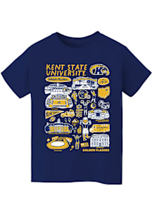 Vive La Fete Kent State Golden Flashes Youth Blue Impressions Short Sleeve T-Shirt