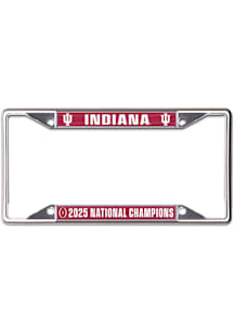 Indiana Hoosiers 2025 College Football Champions Metal License Plate Frame - Crimson