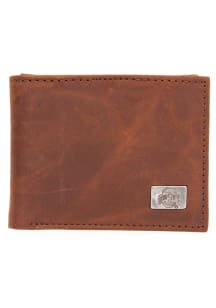Leather Ohio State Buckeyes Mens Bifold Wallet - Brown