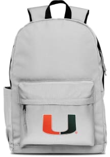 Mojo Miami Hurricanes Grey Campus Laptop Backpack