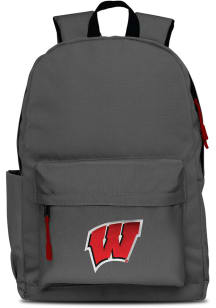 Mojo Wisconsin Badgers Grey Campus Laptop Backpack