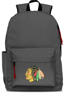Mojo Chicago Blackhawks Grey Campus Laptop Backpack