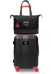 DePaul Blue Demons Black Set with Laptop Tote Luggage