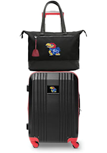 Kansas Jayhawks Black Set with Laptop Tote Luggage