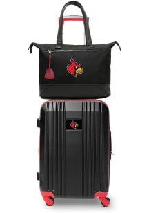 Louisville Cardinals Black Set with Laptop Tote Luggage