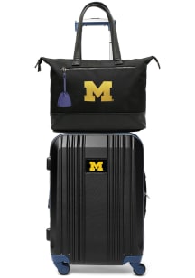 Michigan Wolverines Black Set with Laptop Tote Luggage