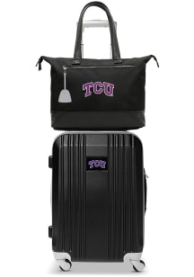 TCU Horned Frogs Black Set with Laptop Tote Luggage
