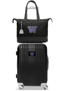 Set with Laptop Tote Washington Huskies Luggage - Black