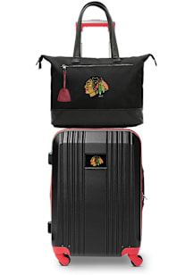 Chicago Blackhawks Black Set with Laptop Tote Luggage