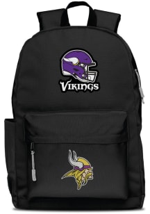 Minnesota Vikings Black 2 Logo Campus Backpack