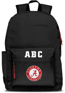 Alabama Crimson Tide Black Personalized Monogram Campus Backpack